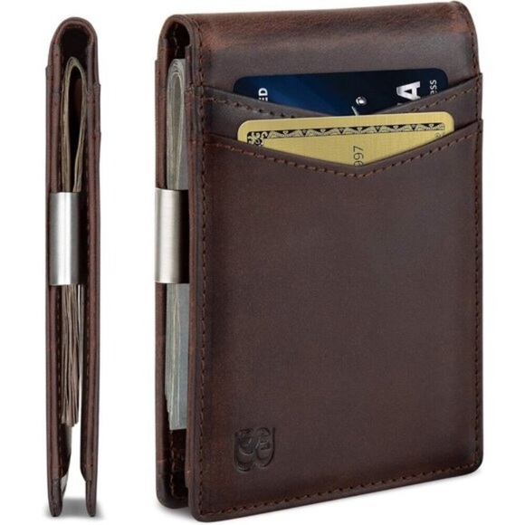 Money Clip Wallet - Mens Wallets slim Front Pocket RFID Blocking